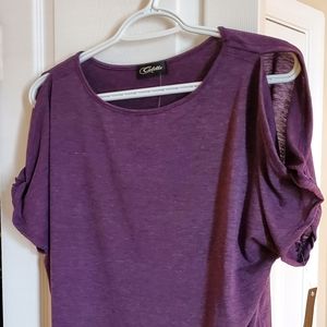 Romey Cold shoulder knit top